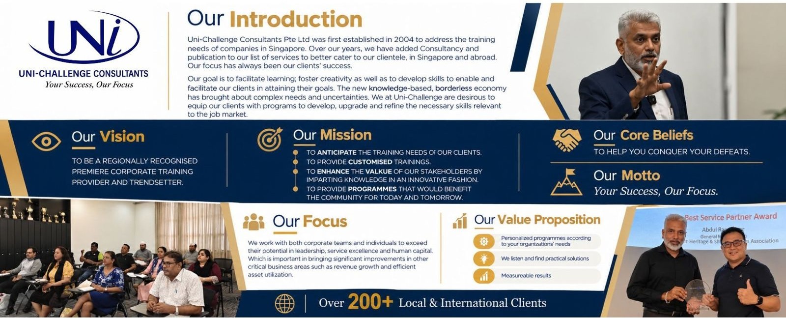 Uni-Challenge Introduction, Vision, Mission, Core Beliefs and Value Proposition